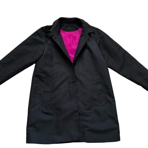 Jheri Richards Black Pink Lining Pockets Lightweight Jacket Coat Size 10 - Picture 11 of 15